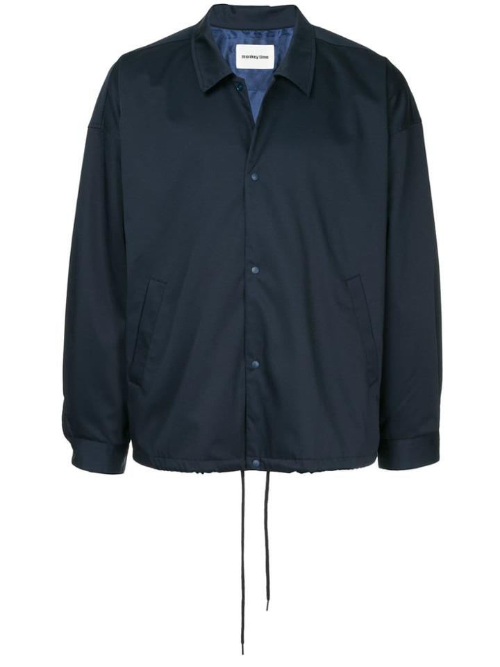 Monkey Time Plain Shirt Jacket - Blue