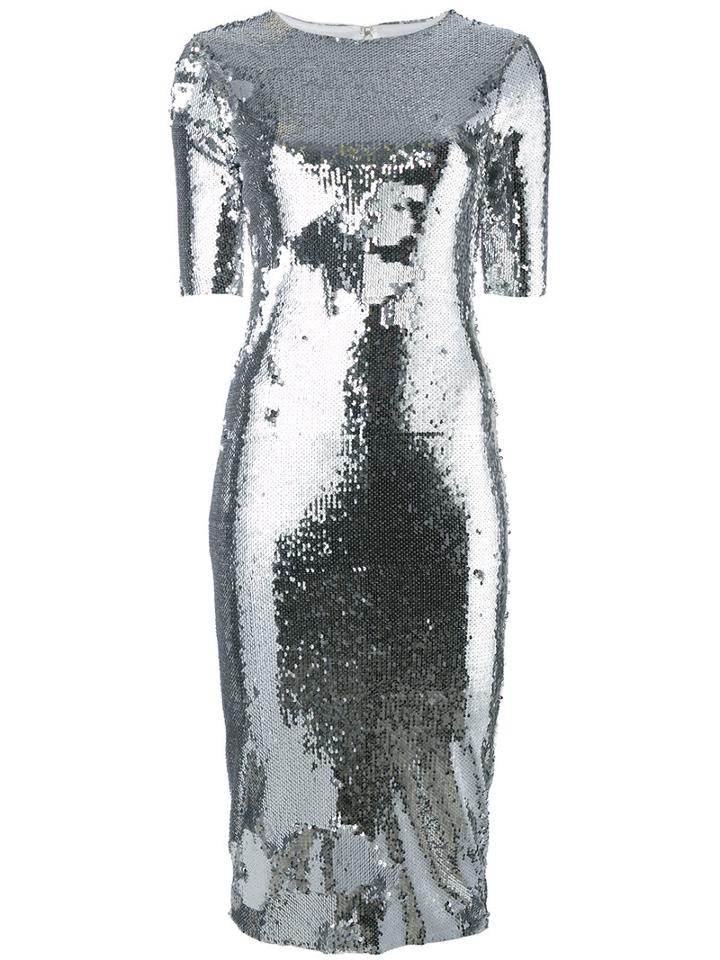 Essentiel Antwerp - Nants Sequinned Dress - Women - Polyester - 36, Grey, Polyester