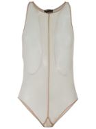Ann Demeulemeester Sheer Mesh Bodysuit, Women's, Size: 38, Nude/neutrals, Nylon/spandex/elastane/cotton