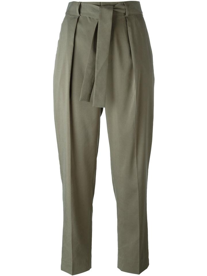 Polo Ralph Lauren Drawstring Trousers, Women's, Size: 10, Green, Lyocell/polyester/spandex/elastane