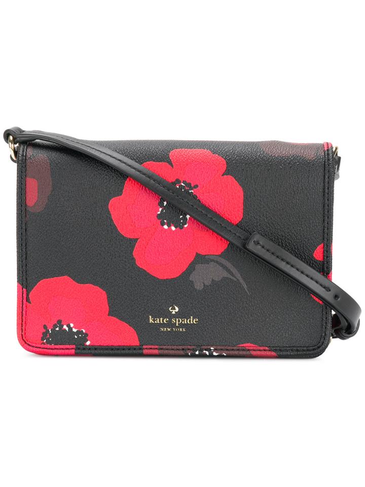 Kate Spade Floral Crossbody Bag - Black