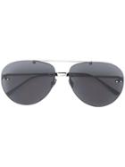 Bottega Veneta Eyewear Tinted Aviator Sunglasses - Metallic