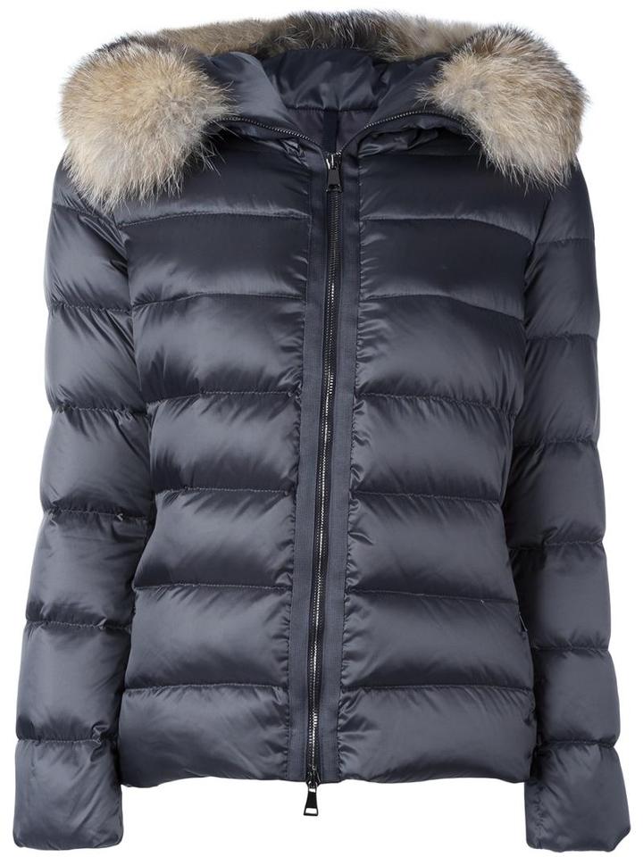 Moncler 'tatie' Padded Jacket, Women's, Size: 3, Grey, Feather Down/polyamide/polyester