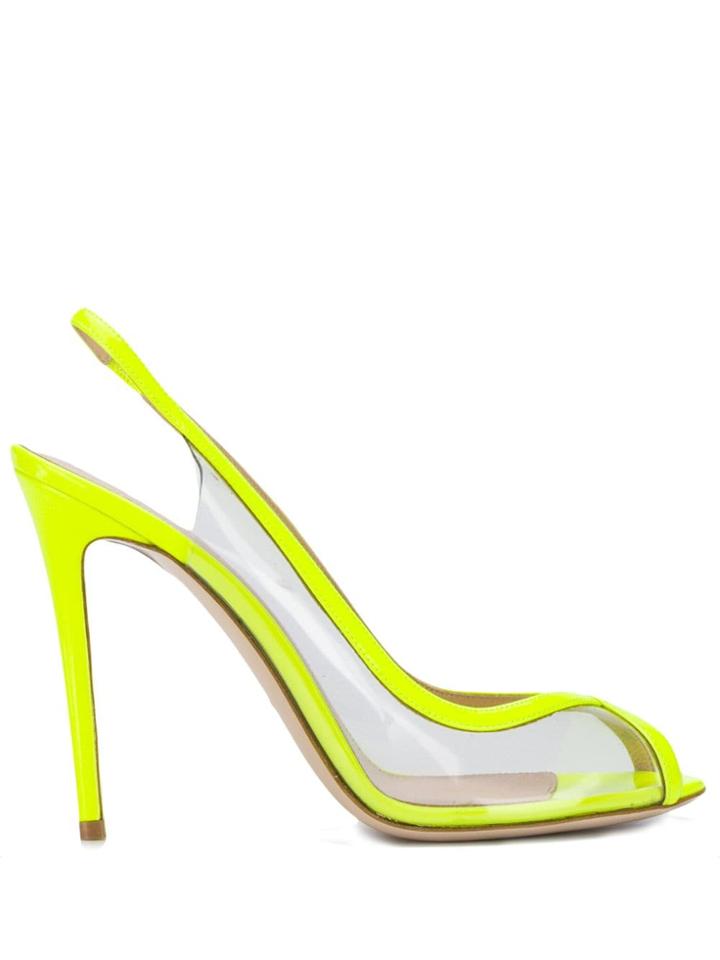 Deimille Stiletto Slingback Sandals - Yellow
