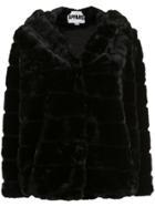 Apparis Goldie Short Faux-fur Coat - Black