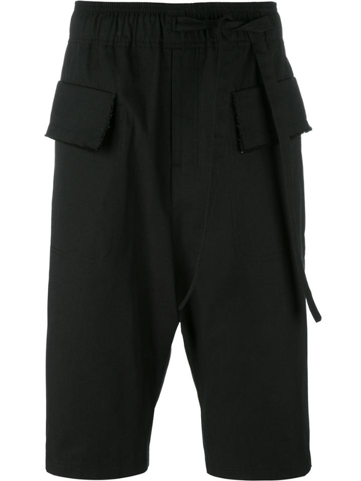 Damir Doma Flap Pockets Drawstring Shorts - Black