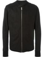 Rick Owens Band Collar Jacket, Men's, Size: 50, Black, Lamb Skin/cotton/cupro