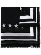 Givenchy 17 Print Scarf, Women's, Black, Silk/cashmere