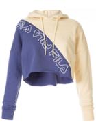Fila Bleached Colour Block Hoodie - Blue