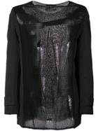 Yang Li Distressed Knitted Top - Black