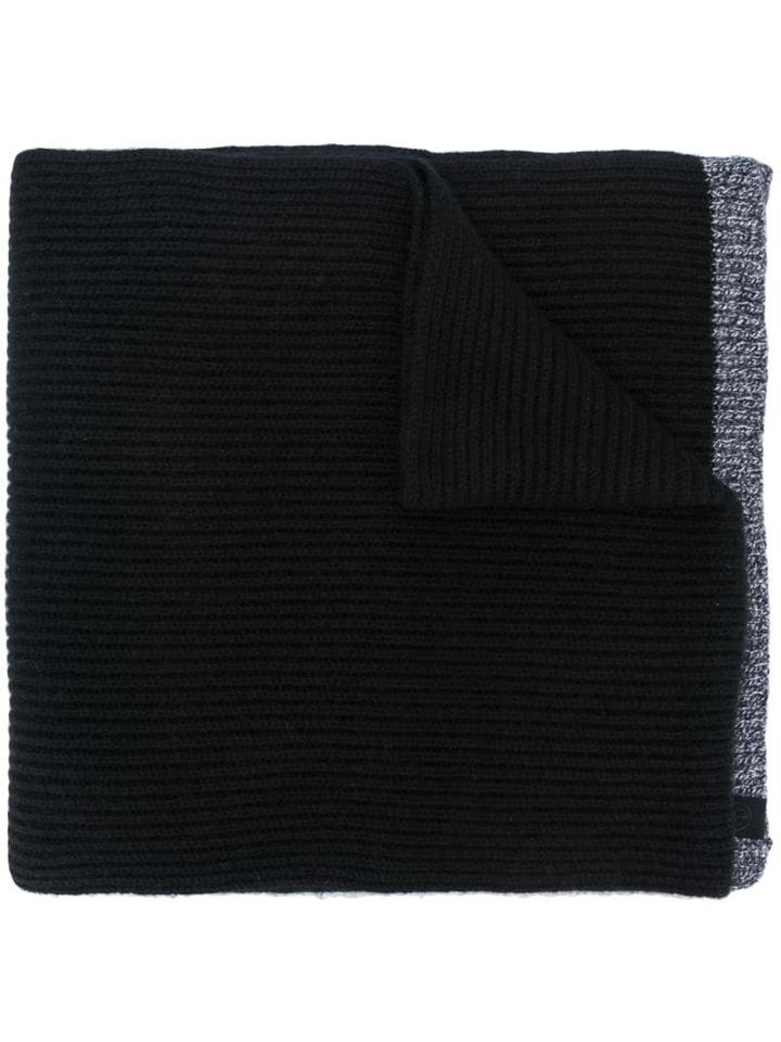 Rag & Bone Cashmere Ribbed Scarf - Black