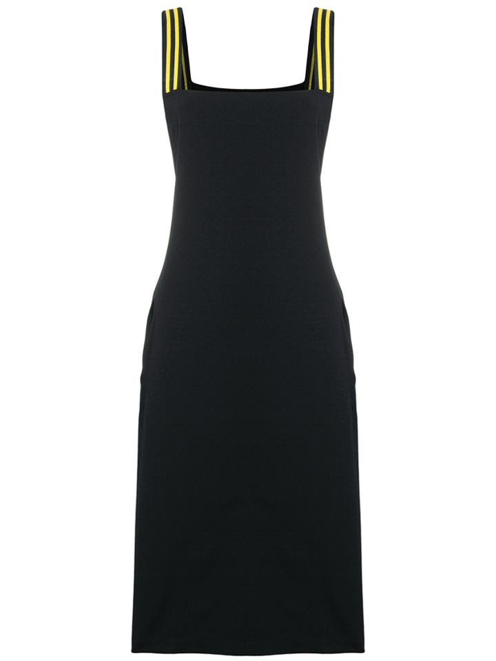 Marc Ellis Stripe Detail Pinafore Dress - Black