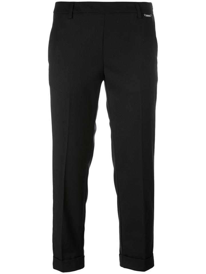 Twin-set - Cropped Trousers - Women - Polyester/spandex/elastane/viscose - 42, Black, Polyester/spandex/elastane/viscose