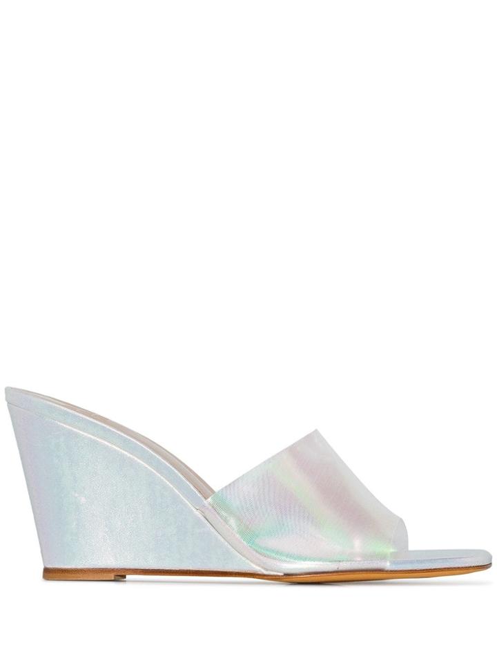 Maryam Nassir Zadeh Paradise 96 Wedge Mules - Silver