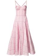 Natasha Zinko Poplin Pearl Trim Corset Dress, Women's, Size: 40, Pink/purple, Cotton/polyester/acetate/cotton