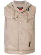 Undercover Cotton Printed Gilet - Brown