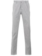Incotex - Striped Tapered Trousers - Men - Cotton - 31, White, Cotton