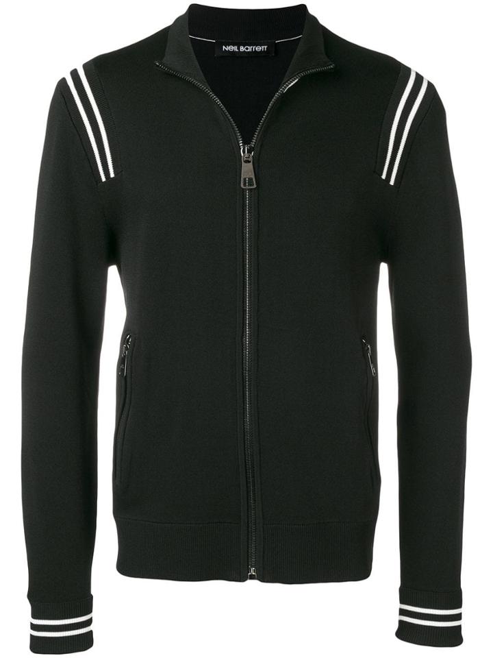 Neil Barrett Zipped Fleece Jacket - Black