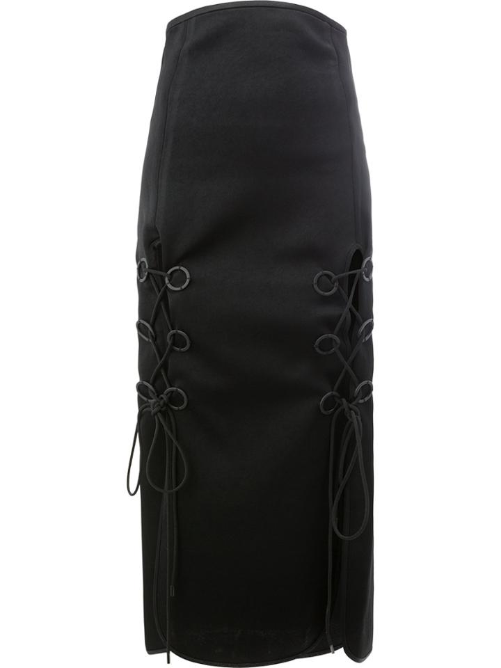 Ellery Side Tie Maxi Skirt - Black