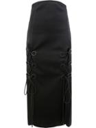 Ellery Side Tie Maxi Skirt - Black