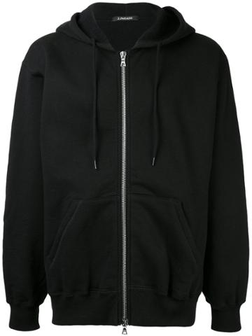 3.paradis Printed Long Sleeved Hoodie - Black