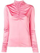 Cédric Charlier Gathered Front Blouse - Pink