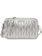 Miu Miu Matelassé Mini Bag - Silver