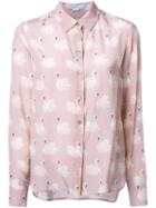 Stella Mccartney Swan Print Shirt, Women's, Size: 40, Pink/purple, Silk