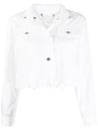 Michael Michael Kors Cropped Denim Jacket - White