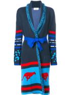 Antonia Zander Intarsia Cardigan - Blue