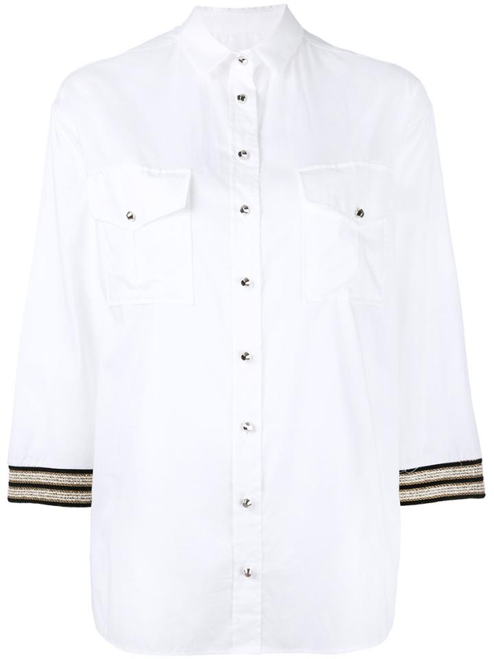 Michael Lo Sordo Striped Cotton-poplin Shirt - Blue