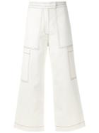 Egrey Panelled Culottes - White