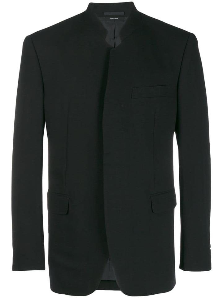 Issey Miyake Men Lapelless Jacket - Black