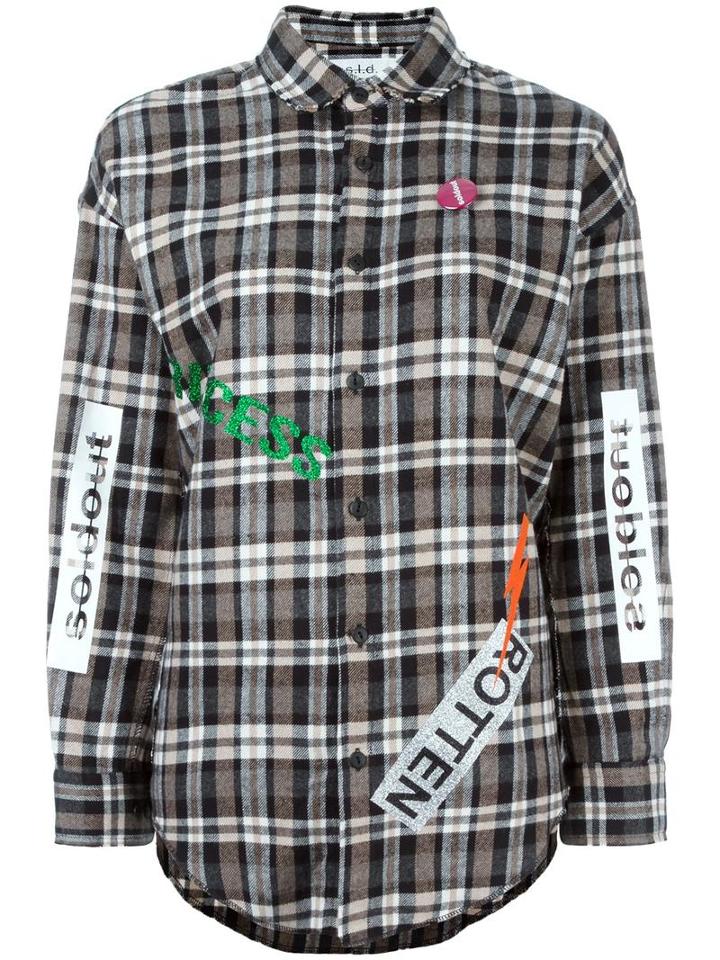 Sold Out Frvr Multiple Prints Plaid Shirt, Women's, Size: Medium, Brown, Cotton/polyester/other Fibers
