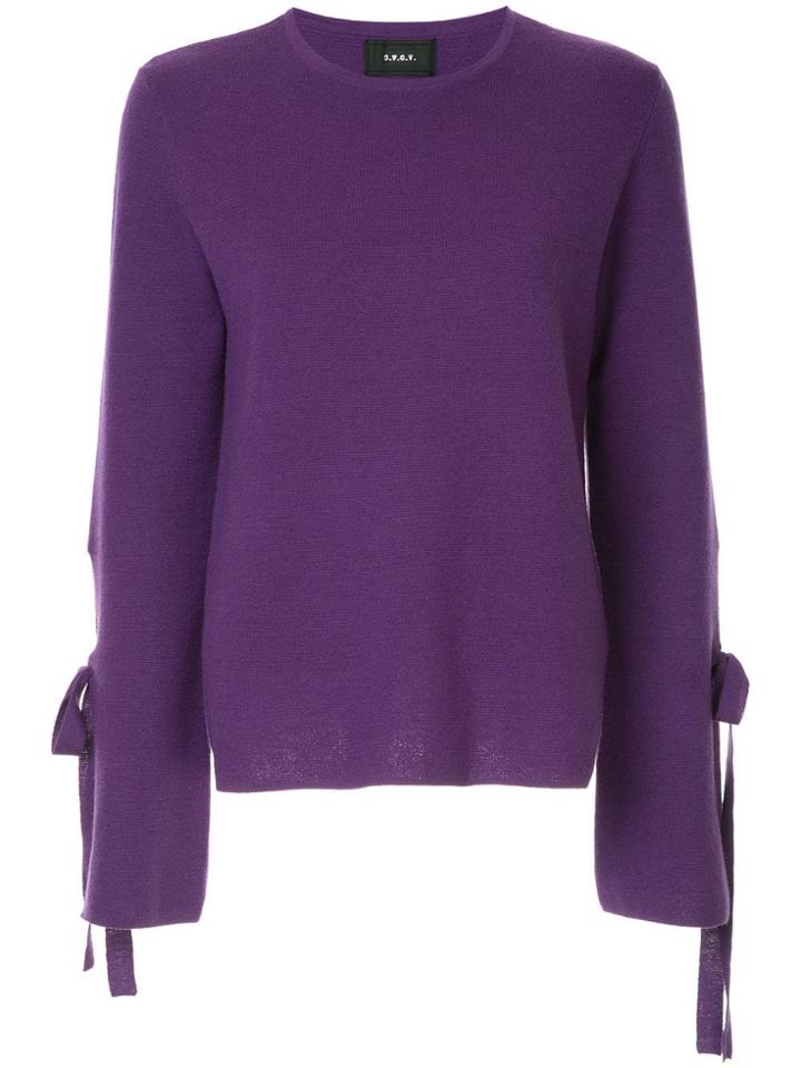 G.v.g.v. Milano Bow Knit Sweater - Pink & Purple