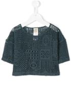 Caffe' D'orzo - Crocheted Top - Kids - Cotton/polyamide - 10 Yrs, Grey