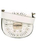 Furla - Small Club Floral Saddle Bag - Women - Calf Leather - One Size, Nude/neutrals, Calf Leather