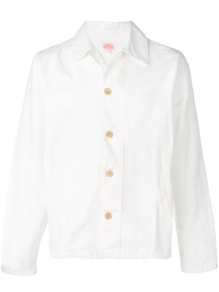 Armor Lux Plain Shirt Jacket - White