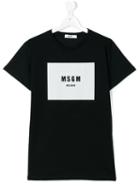 Msgm Kids - Logo Print T-shirt - Kids - Cotton - 14 Yrs, Blue