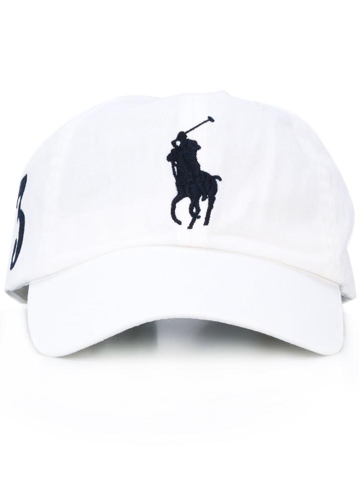 Polo Ralph Lauren - Embroidered Logo Hat - Men - Cotton/leather/polyester - One Size, White, Cotton/leather/polyester