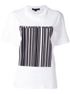 Alexander Wang Bonded Barcode T-shirt, Women's, Size: Medium, White, Cotton