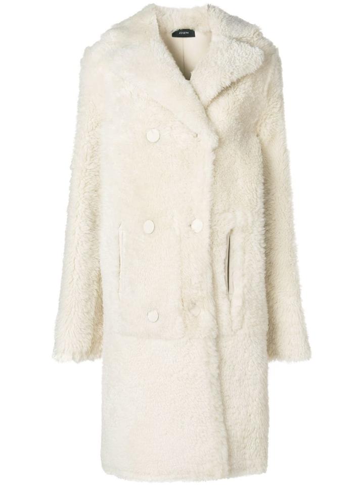 Joseph Long Fur Coat - White