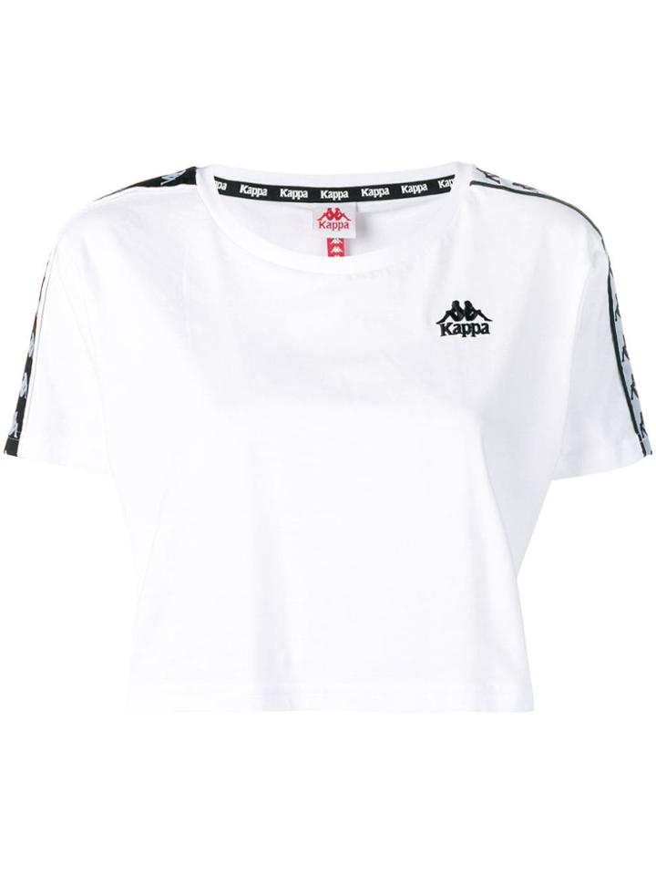 Kappa Side Logo Band Cropped T-shirt - White
