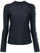 Perfect Moment Logo Sleeve Rashguard - Black