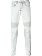 Neil Barrett Biker Style Jeans, Men's, Size: 32, White, Cotton/spandex/elastane