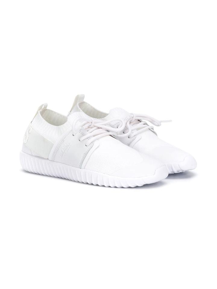 Boss Hugo Boss Teen Lace-up Sock Sneakers - White