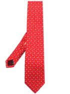 Salvatore Ferragamo Printed Gancio Tie - Red