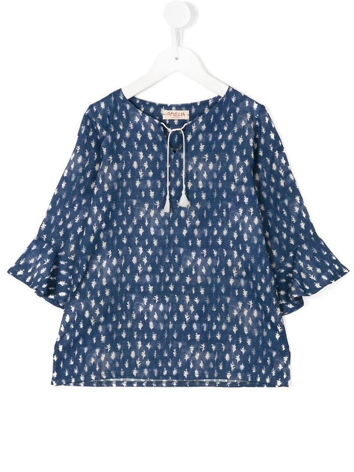 Amelia Milano Dolores Blouse, Toddler Girl's, Size: 4 Yrs, Blue