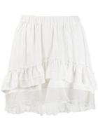 Isabel Marant Short Ruffled Skirt - White