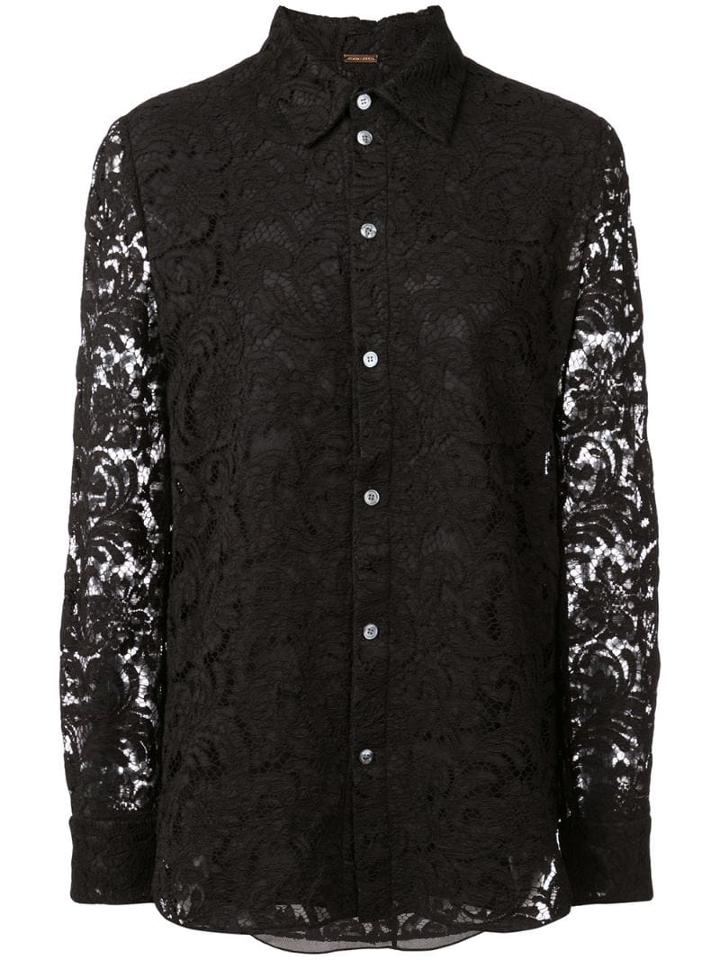 Adam Lippes Corded Lace Shirt - Black